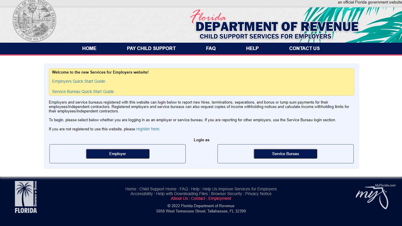 Welcome to the Florida Department of Revenue web site